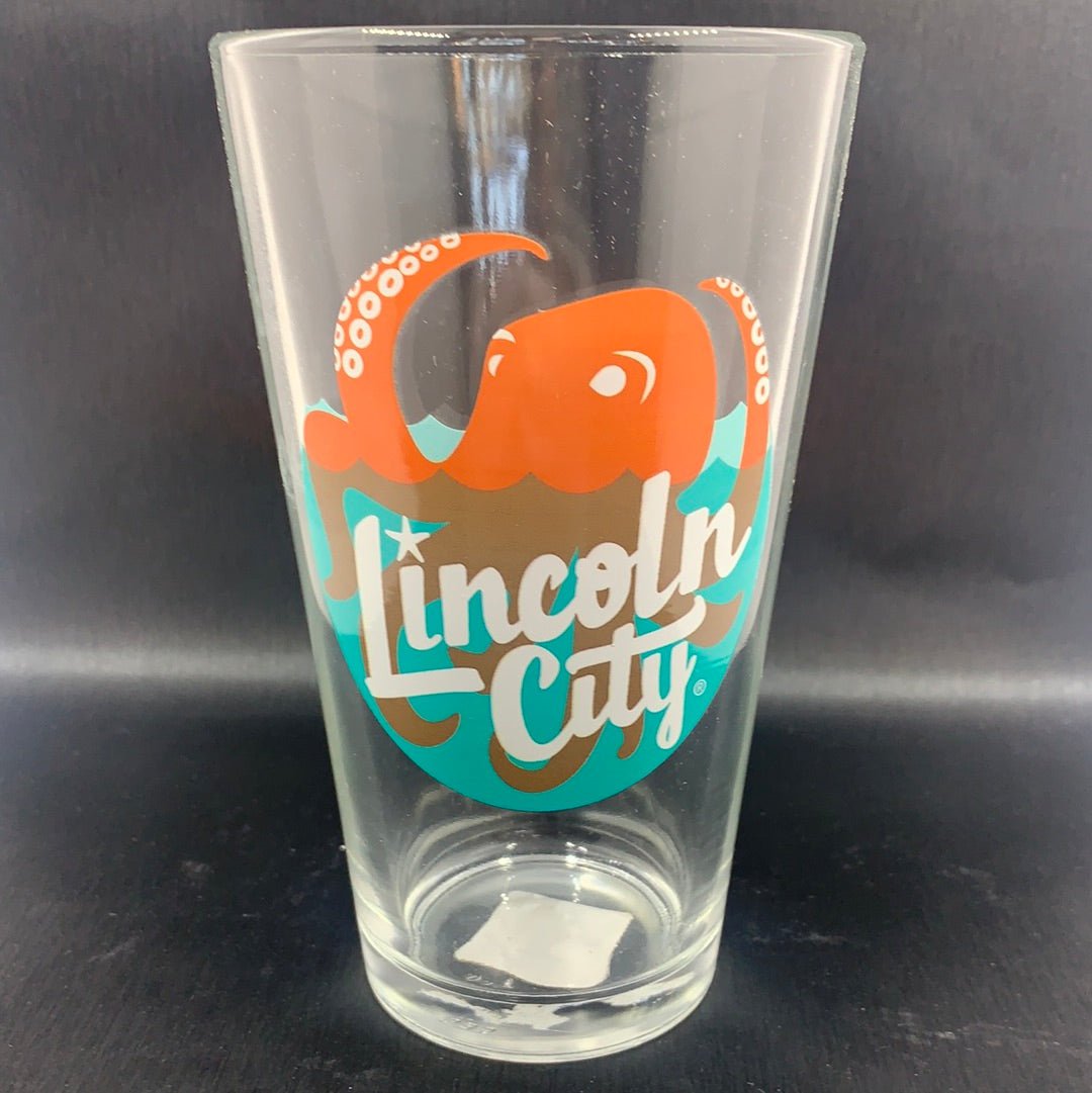Pint Glass 16oz - Lincoln City Logo