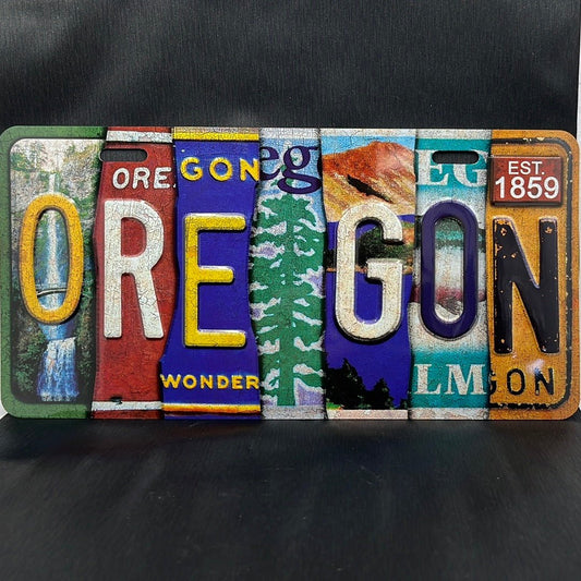 License Plate - Oregon Metal