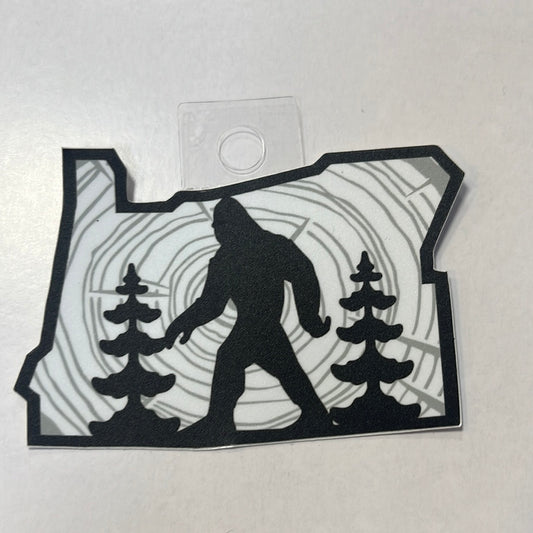 Black & White Bigfoot in Oregon Sticker