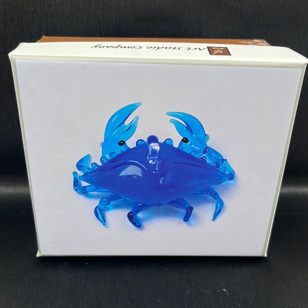 Ornament - Blue Crab Hand Blown Glass