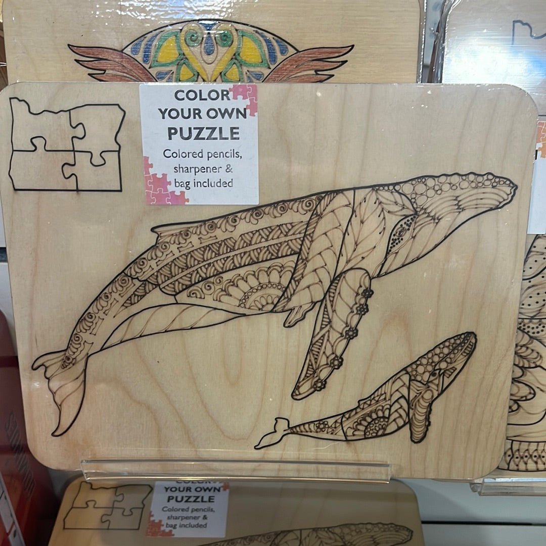Clearance - Puzzle - Color Your Own Puzzle - Whale & Calf