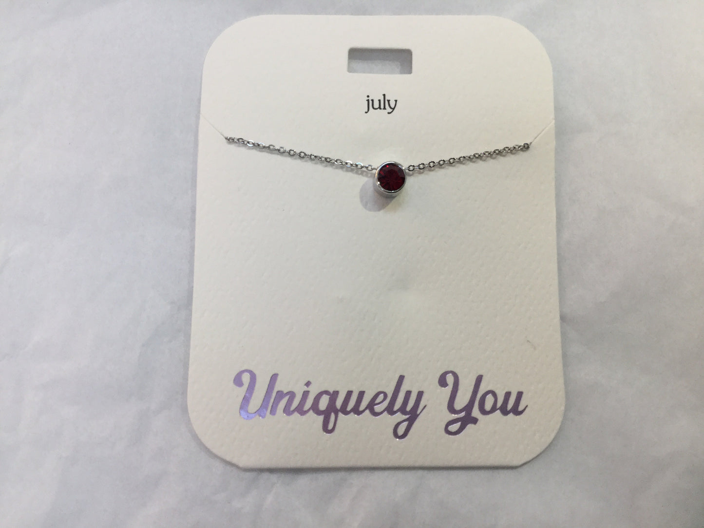 Necklace - YOU 2007 - July Birthstone - Ruby