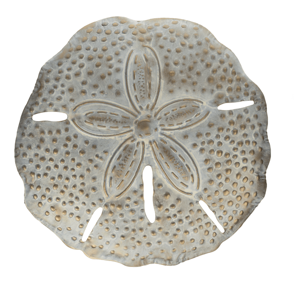 Skilwerx Sand-Dollar Metal Wall Art – 9x9 Ocean Nautical Beach Decoration