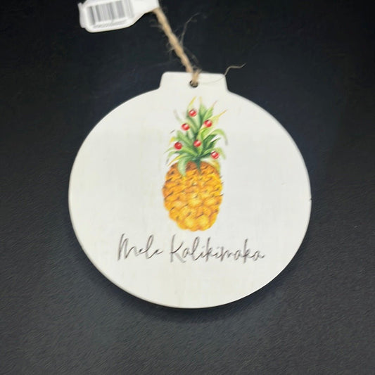 Clearance  Ornament - ORN0298 - Pineapple  Mele Kalikimaka