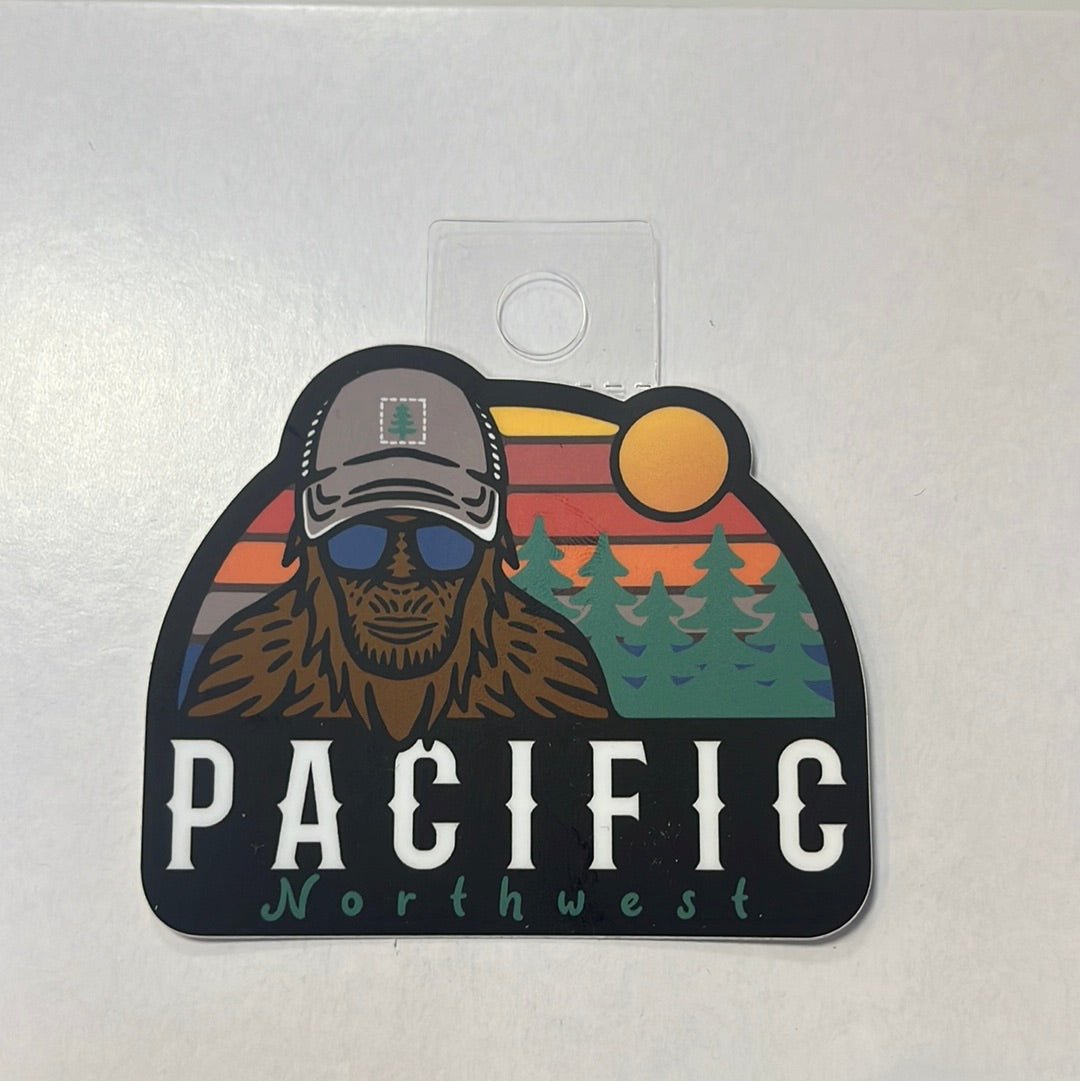 Bigfoot Sunset Pacific Northwest Sticker