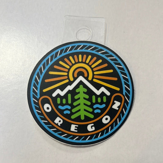 Round Oregon Sticker