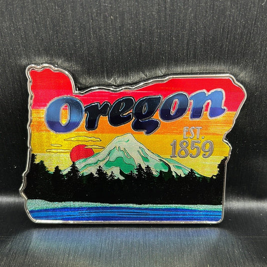 Magnet - Oregon Sunset State Shape