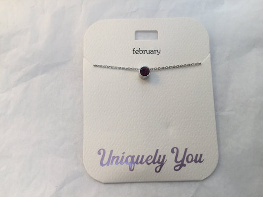 Necklace - YOU 2002 - February Birthstone - Amethyst