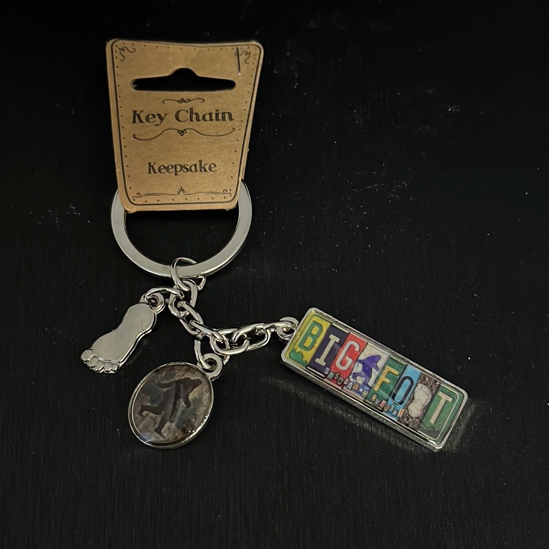 Keychain - Bigfoot with charms