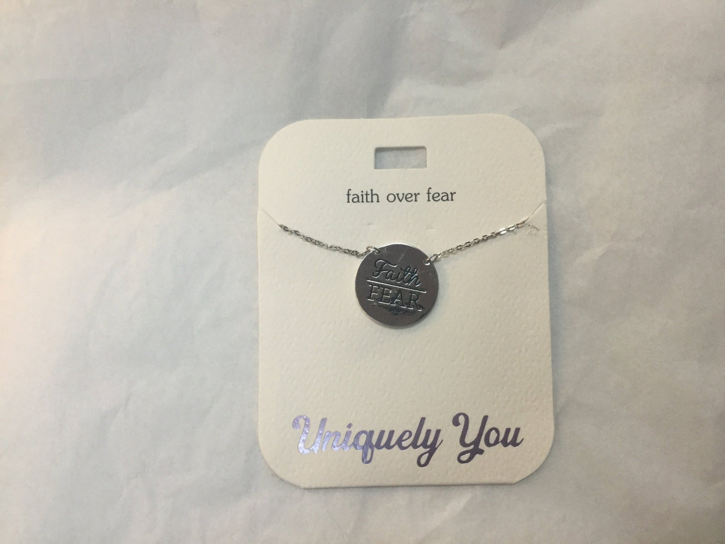 Necklace - YOU 1201 - Faith over fear