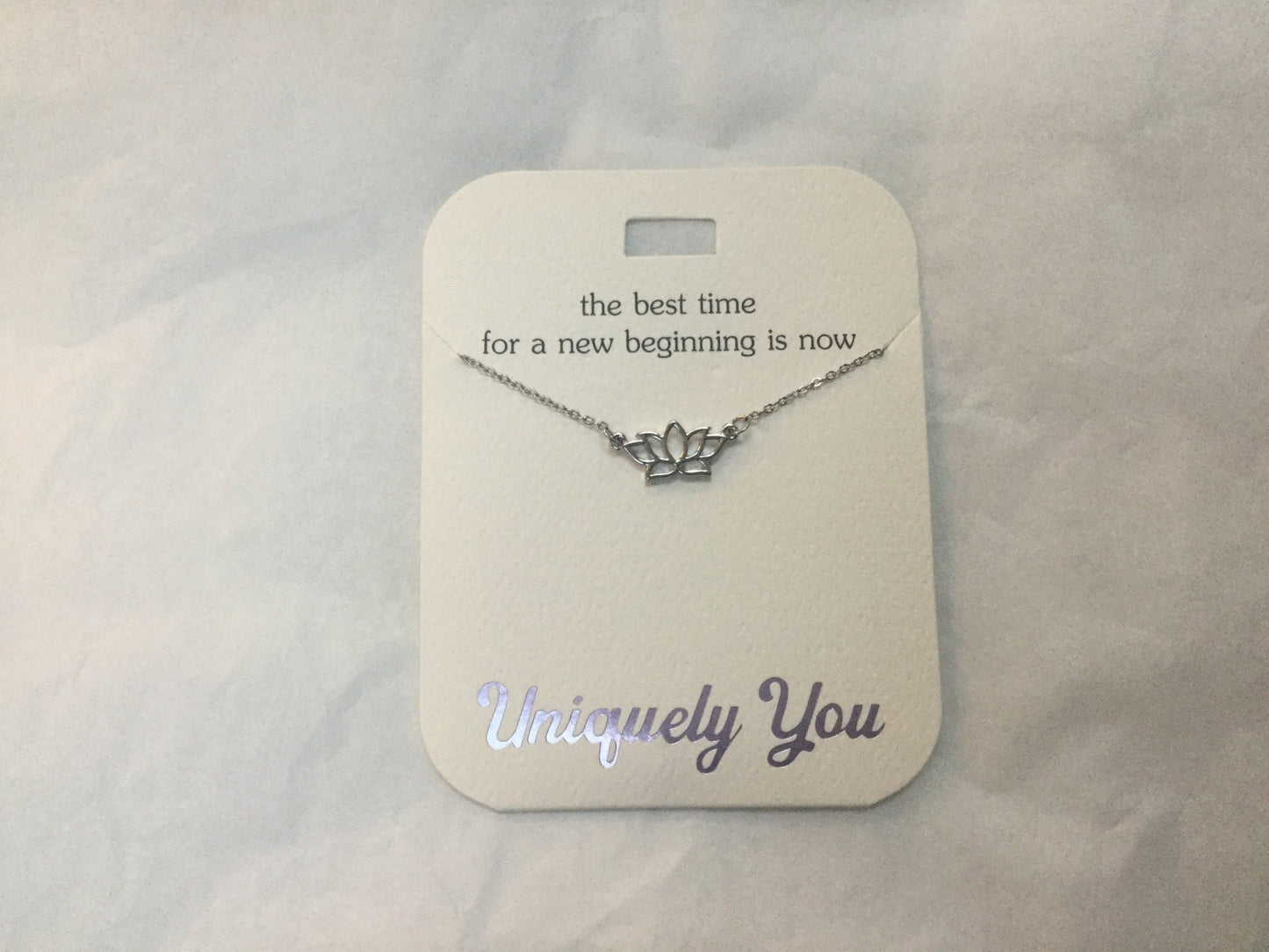 Necklace - YOU 4007 - The best time for a new beginning is now