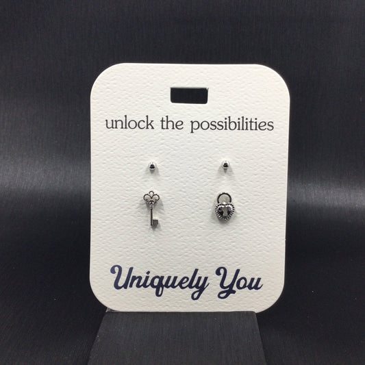 Earrings - YOU 4543 - Lock/Key