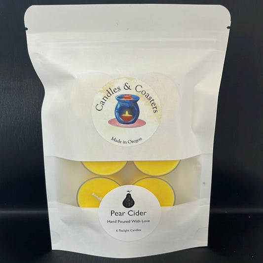 Candles - Tealight 6pk - Pear Cider