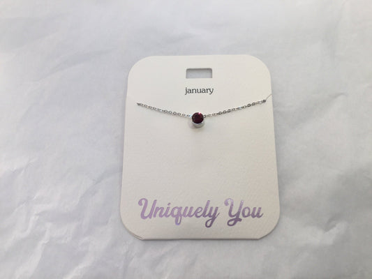 Necklace - YOU 2001 - January Birthstone - Garnet