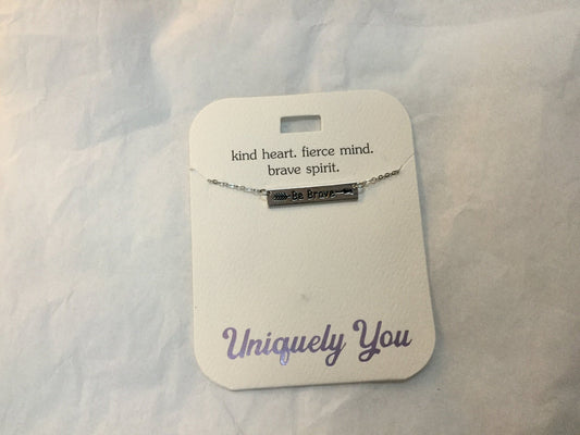 Necklace - YOU 1307 - Kind heart. Fierce mind. Brave spirit.