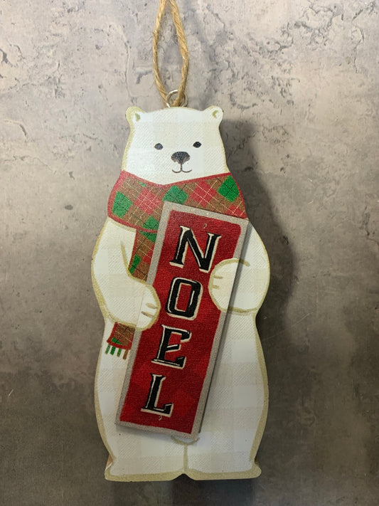 Ornament - Noel Polar Bear