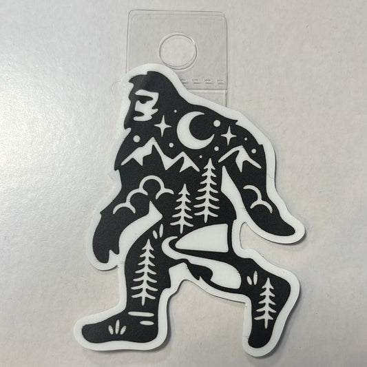 Black & White Outdoors Bigfoot Sticker