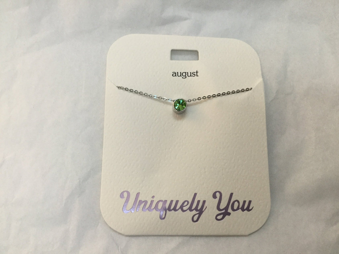 Necklace - YOU 2008 - August Birthstone - Peridot