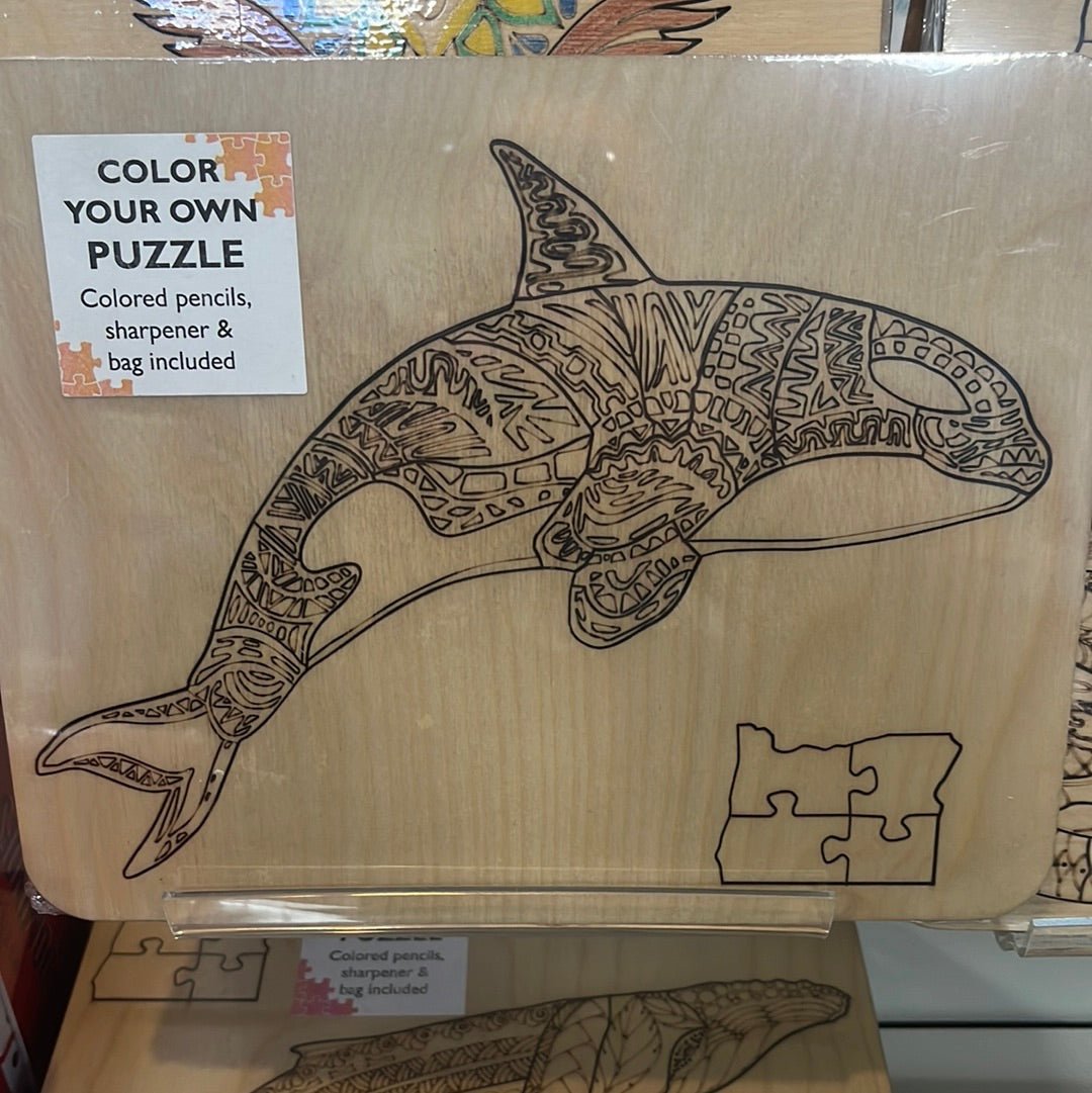 Clearance - Puzzle - Color Your Own Puzzle - Orca