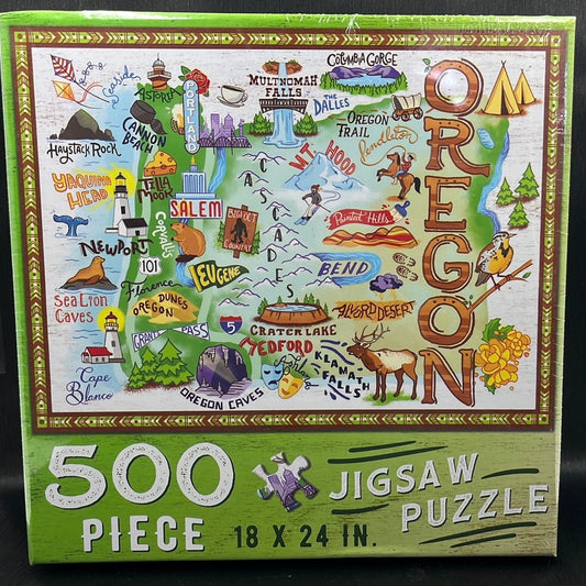 Puzzle - Oregon Map 500pc