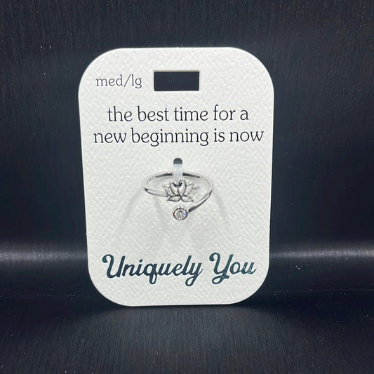 Ring - YOU YR7028 - The Best Time For a New Beginning is Now