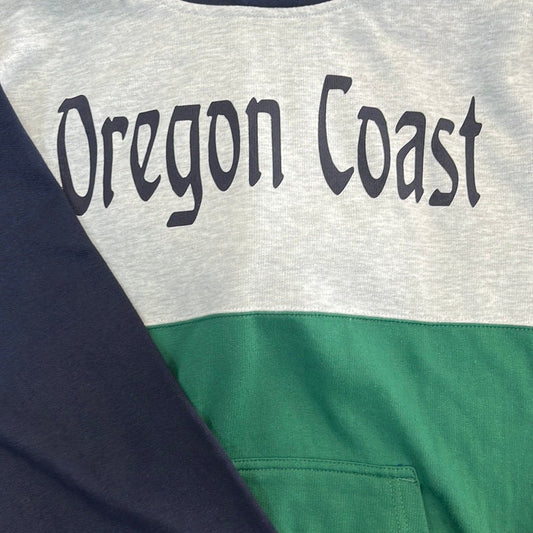 CLEARANCE - Unisex Hoodie Oregon Coast Ash/Forest/Navy