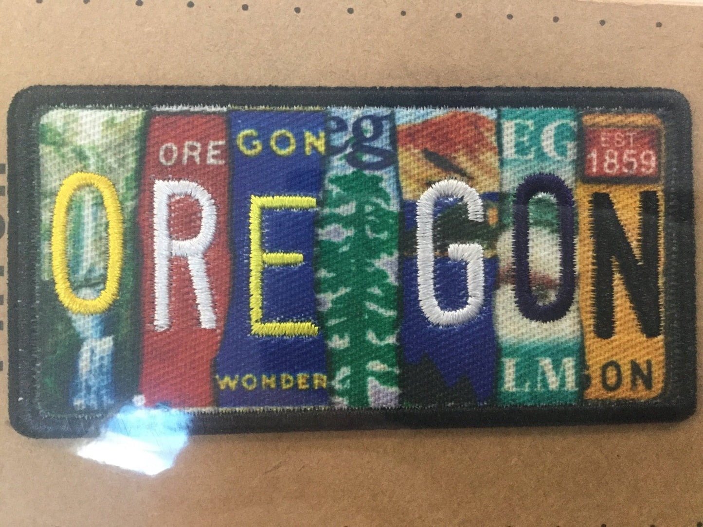 Oregon License Plate Embroidered Patch