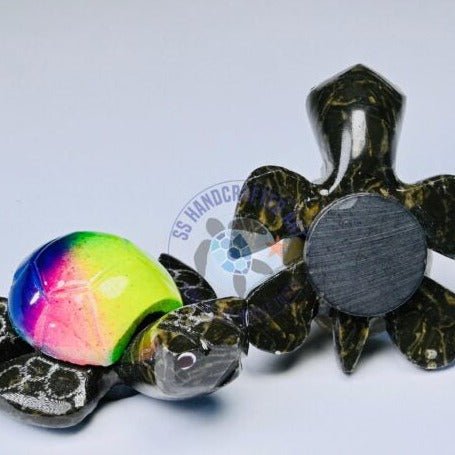 Magnet Marble Turtle Multi Color 1.5"