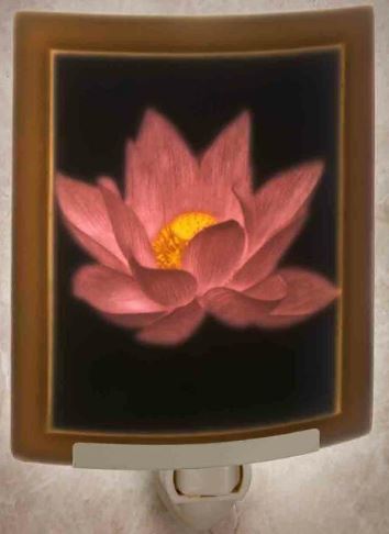 Night Light - Porcelain - Colorful Lotus #6