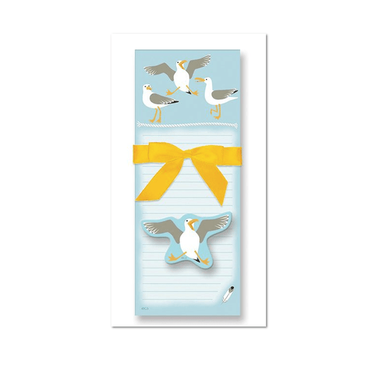 Magnetic Note Pads w/Magnet Seagulls