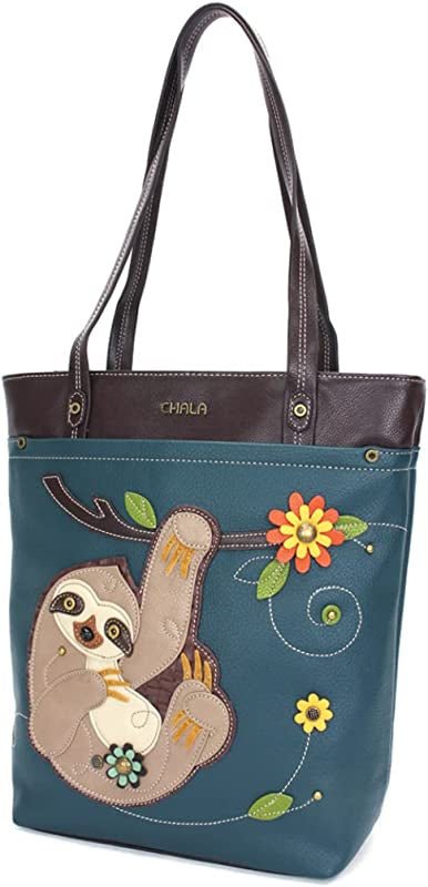 Deluxe Everyday Tote Turquoise Sloth