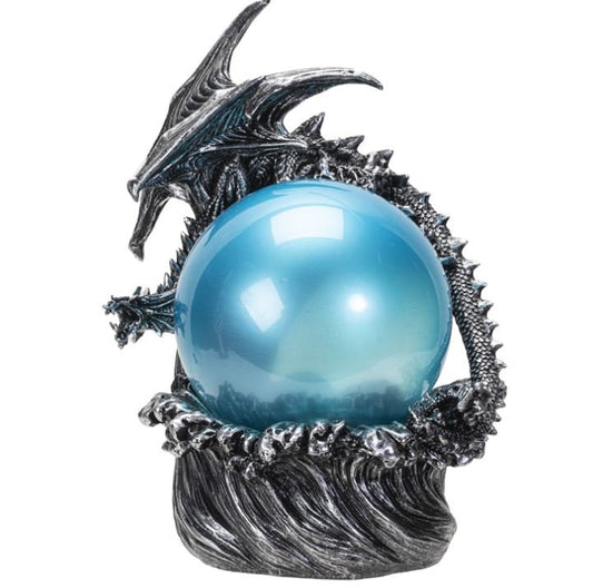 Figurine - Dragon w/ Blue LED Orb Ball