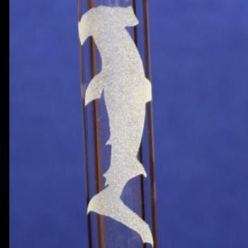 Hammerhead Shark Etched Glass Straw