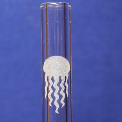 Jellyfish Etched Glass Straw