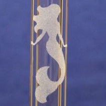 Floating Mermaid Etched Glass Straw