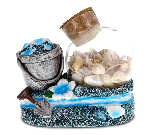 Figurine - Beach Bucket – Sand & Shell Bottle